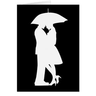Romantic Couple Under Umbrella