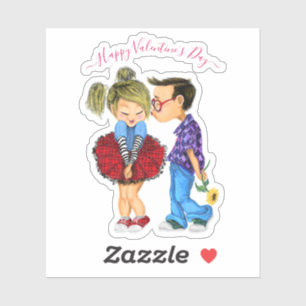Romantic Couple Valentine's Day Sticker