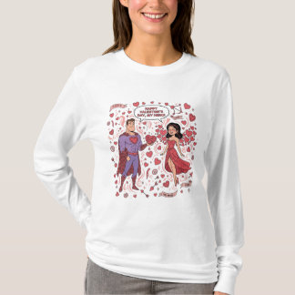 Romantic Couple Valentines Illustration T-Shirt