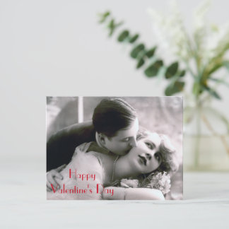 Romantic Couple Vintage Retro Love Valentine's Day Holiday Postcard