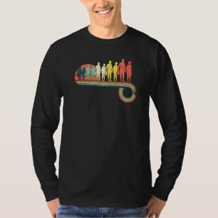 Romantic Couple Walking Hand In Hand On Beach Retr T-Shirt