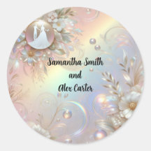 Romantic Couple Wedding Stickers