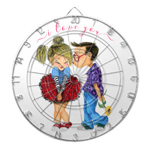 Romantic CoupleDart Board Gift - I Love You Dartboard