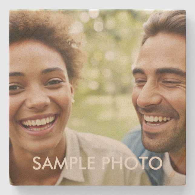 Romantic Couples Anniversary Custom Photo Coaster (Front)