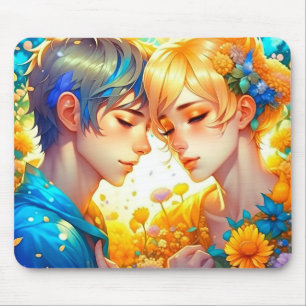 Romantic Couple's Gift    Anime Boy and Girl Mouse Pad