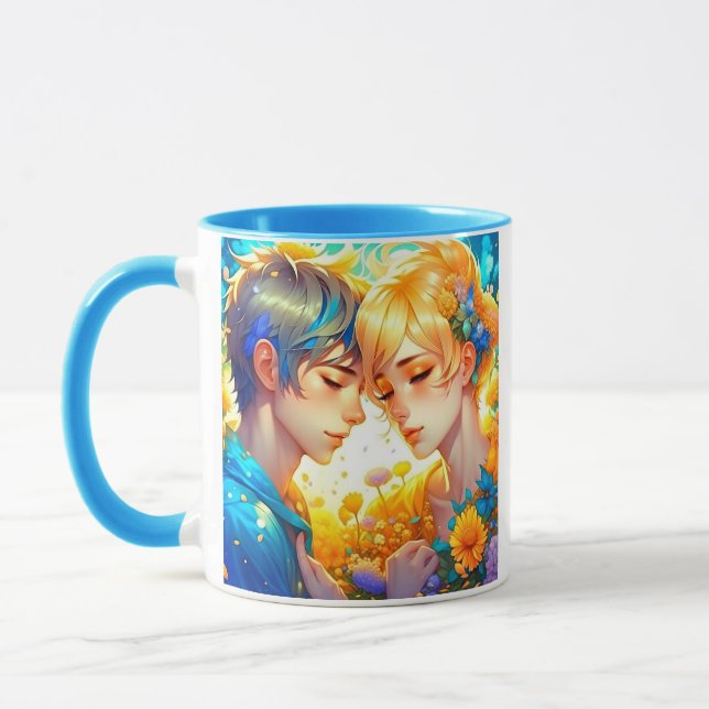 Romantic Couple's Gift | Personalised Anime Mug (Left)