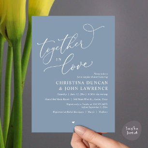 Romantic Couples Shower Party, Together In Love Invitation