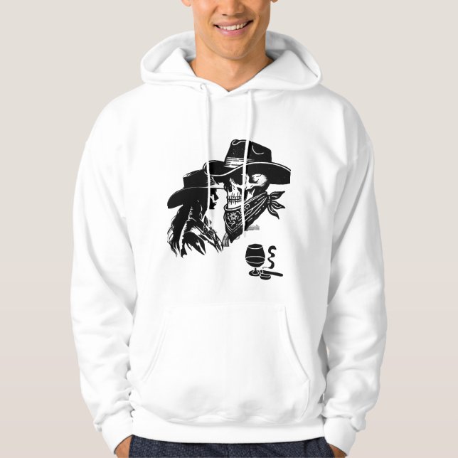Romantic Cowboy and Cowgirl Design – Wild West Hoodie (Front)