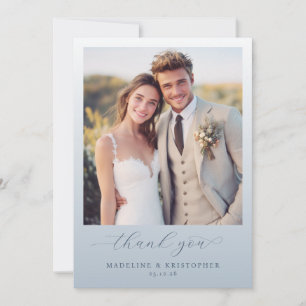 Romantic Cream Elegant Photo Thank You Card