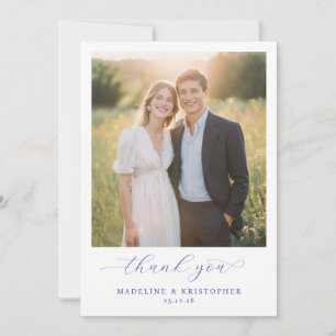 Romantic Cream Photo Thank You Card