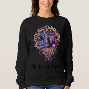 Romantic Crystal Animals Custom Couple Sweatshirt