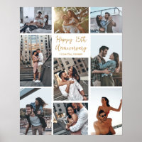 Romantic Custom Anniversary Modern Photo Collage