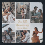 Romantic Custom Photo Collage Anniversary Gift Trivet<br><div class="desc">Chic customisable photo collage anniversary trivet for your husband,  wife,  girlfriend,  or boyfriend at your celebration of love. Add 6 of your favourite relationship,  engagement,  or wedding photos and order as a romantic present for your partner. A beautiful personalised gift full of memories.</div>