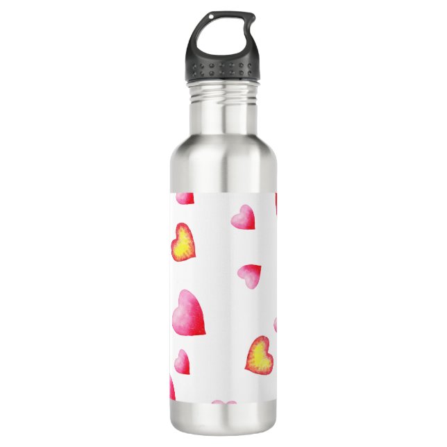 Romantic Cute Red Heart      710 Ml Water Bottle (Front)