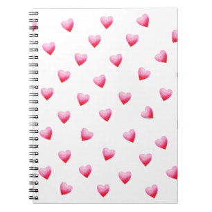 Romantic Cute Red Heart   Notebook