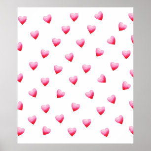 Romantic Cute Red Heart    Poster