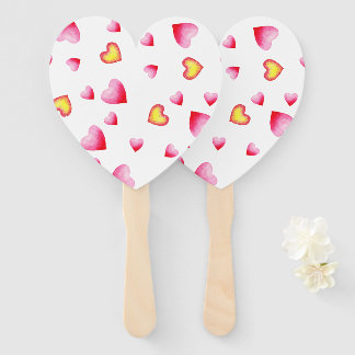 Romantic Cute Red Heart Valentine's Day   Hand Fan