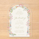 romantic dainty floral arch spring garden wedding