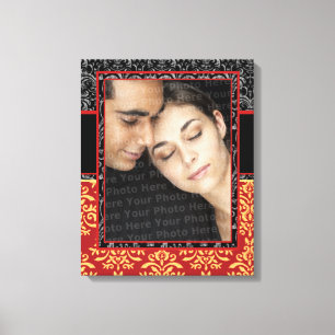 Romantic Damask for Wedding Portrait Ultra-Elegant Canvas Print