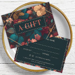 Romantic Dark Floral Business Gift Certificate<br><div class="desc">This modern,  stylish gift certificate card would make a great addition to your business marketing supplies! Easily add your own info by clicking on the "personalise" option.</div>