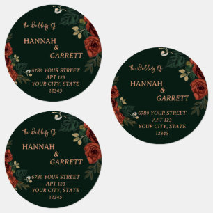 Romantic Dark Green Garden Wedding Address