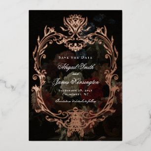Romantic Dark Vintage Flowers Painting Wedding