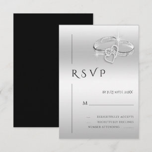 Romantic Decorative Ring Spanish RSVP Card