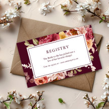 Romantic Deep Burgundy Floral Bridal shower