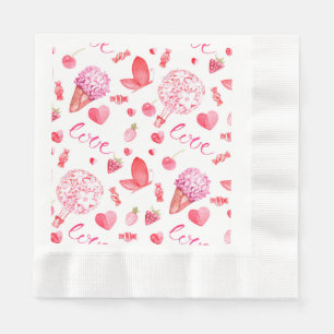 Romantic, delicate and sweet Wrapping Paper Napkin