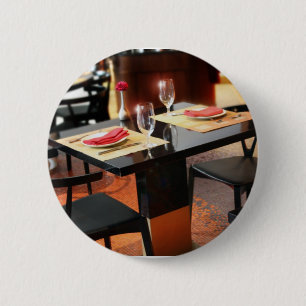 Romantic Dinner for Two 6 Cm Round Badge