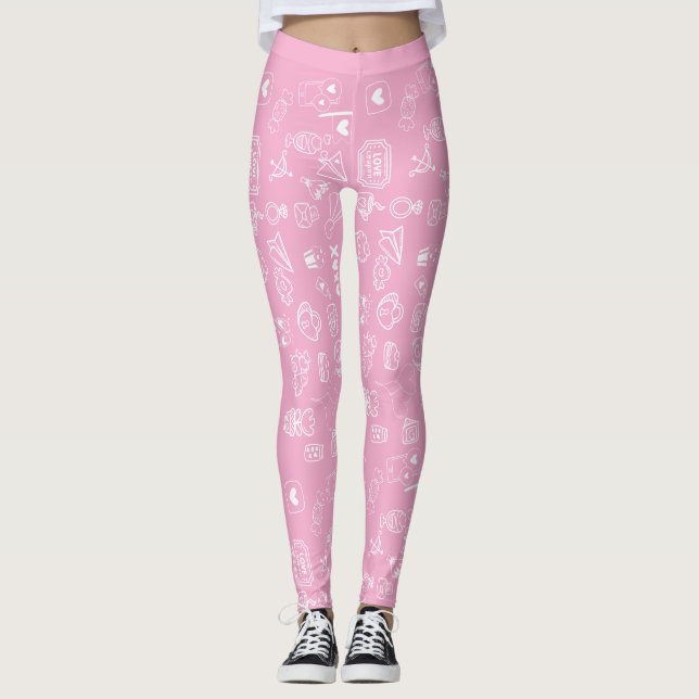 Romantic Doodle Leggings (Front)