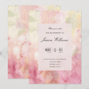 Romantic Dreamy Blossom Retirement Invitation