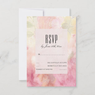 Romantic Dreamy Blossom Wedding RSVP Card