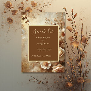 Romantic Dreamy Floral wedding Save the Date Invitation