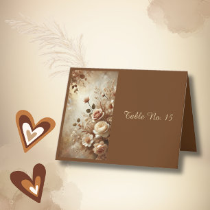 Romantic Dreamy Floral Wedding table number card