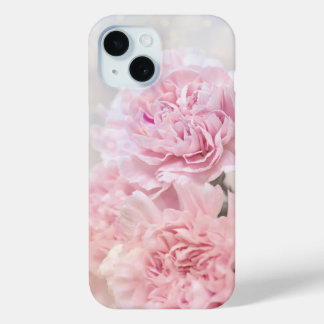 Romantic Dreamy Pink Carnations iPhone 15 Case