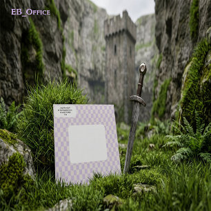 Romantic Duo Purple Chequered Return Address Envelope