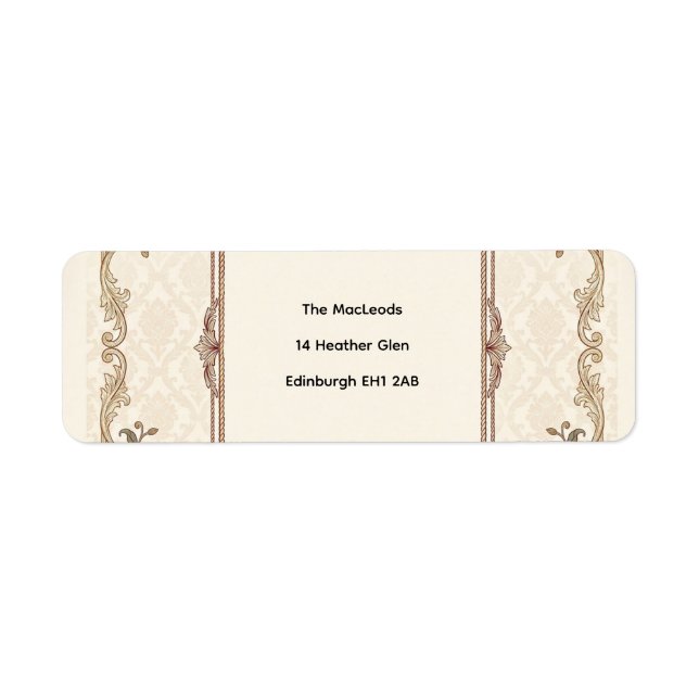 Romantic Dusty Blue Address Label (Front)