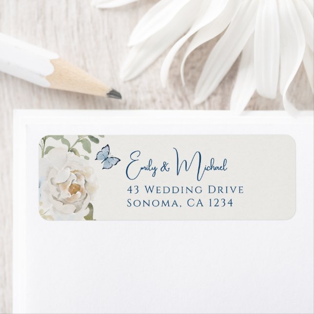 Romantic Dusty Blue Welcome Floral Wedding (Insitu)