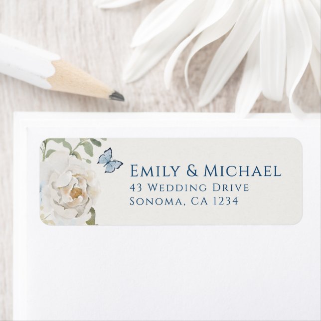 Romantic Dusty Blue Welcome Floral Wedding (Insitu)