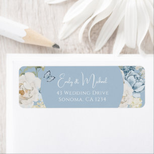 Romantic Dusty Blue Welcome Floral Wedding