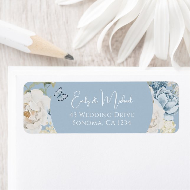 Romantic Dusty Blue Welcome Floral Wedding (Insitu)