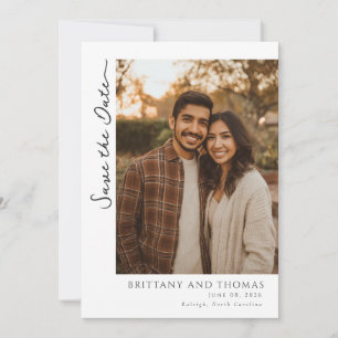 Romantic Earthy Contemporary Photo Save The Date