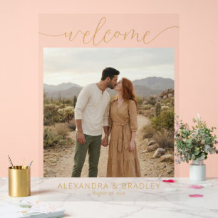 Romantic Earthy Photo Acrylic Sign