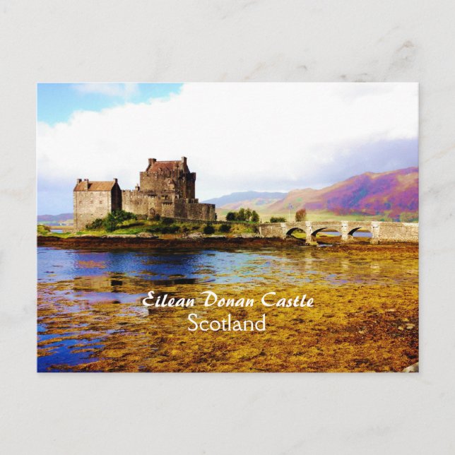 Romantic Eilean Donan Castle, Scotland Postcard (Front)