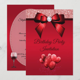 Romantic Elegance Birthday Party Invitation