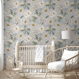 Romantic & Elegance Watercolor Floral Wallpaper 
