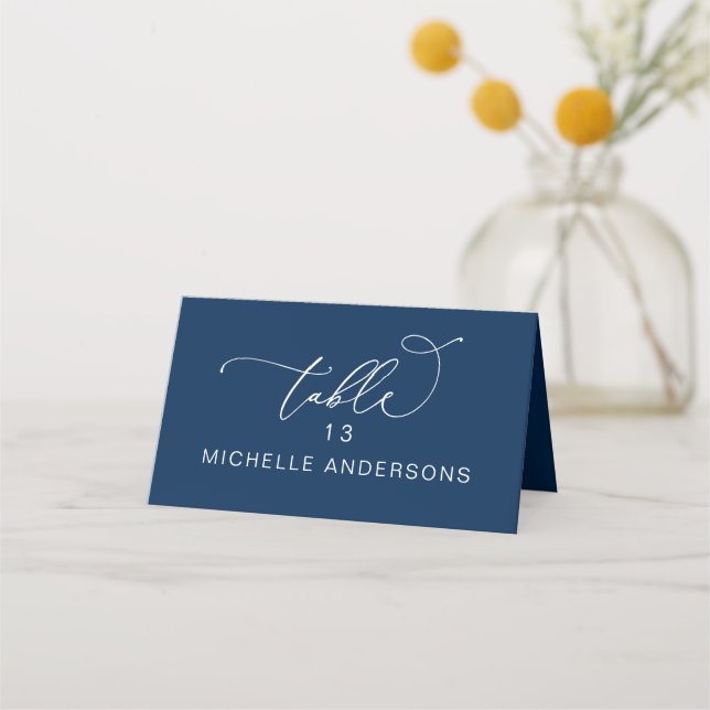 Romantic Elegance Wedding Dinner Guest Name Place Card (Front)