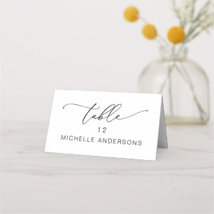 Romantic Elegance Wedding Dinner Guest Name Place  Card
