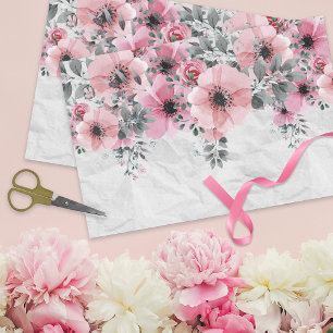 Romantic Elegant Antique Floral Composition Tissue Paper